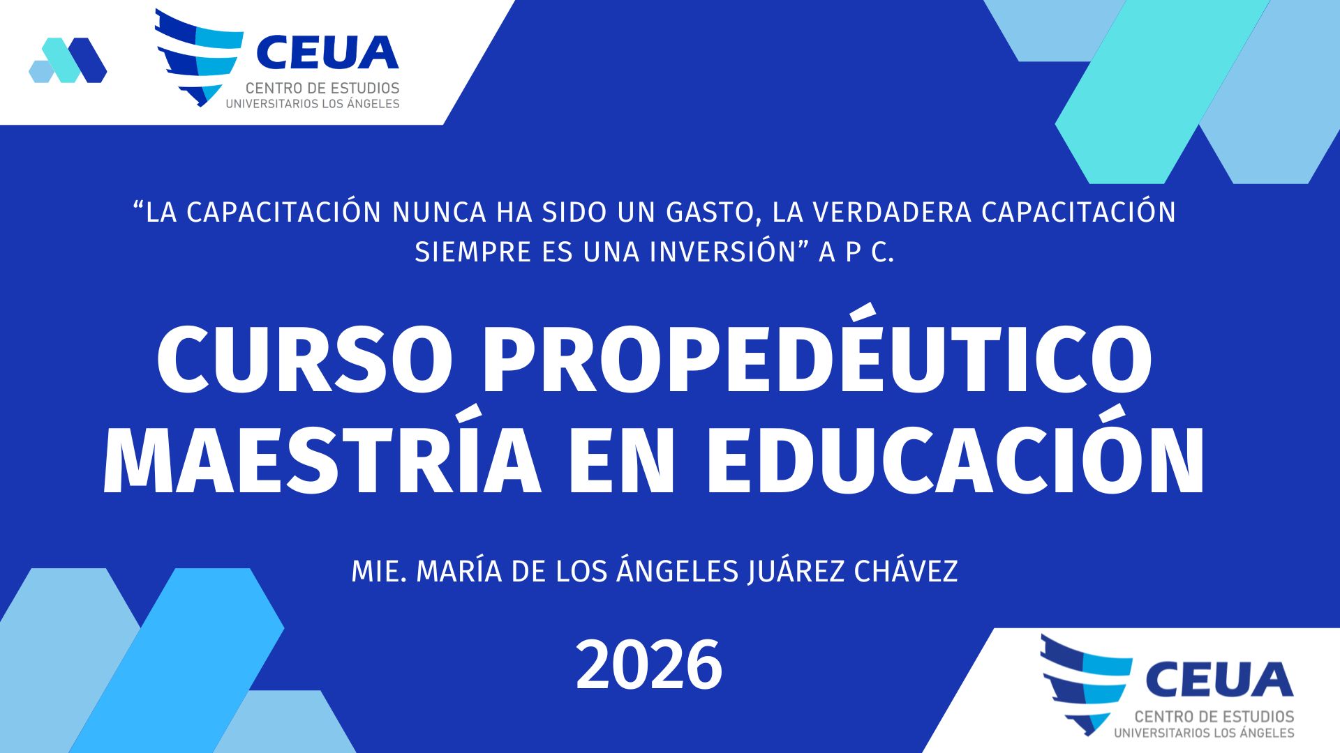 PROPEDÉUTICO DE MAESTRÍA EN EDUCACIÓN AGOSTO 2026