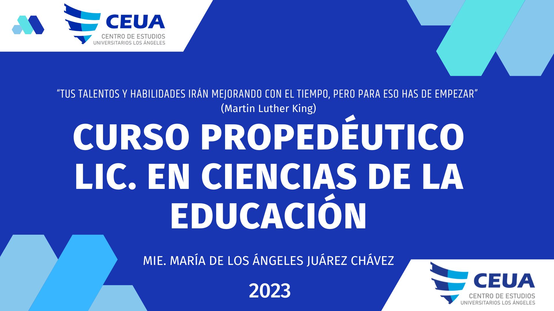 CURSO PROPEDÉUTICO LIC. EN CIENCIAS DE LA EDUCACIÓN